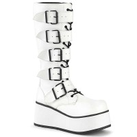 Trashville-518 - White Vegan Leather  