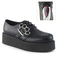 V-CREEPER-516 - Black Vegan Leather  