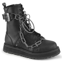 Valor-204 - Black Vegan Leather