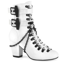 Vivika-128 - White Vegan Leather  