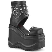 Wave-22 - Black Vegan Leather  