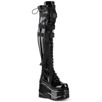 Wave-315 - Black Stretch Pat  