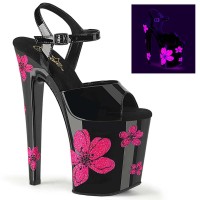 Xtreme-809HB - Black Patent Neon Pink