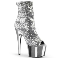 ADORE-1008SQ - Silver Sequins Silver Chrome