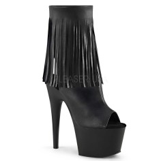 ADORE-1019 - Black Faux Leather Black Matte