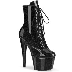 Adore-1020GP - Black Glitter Patent