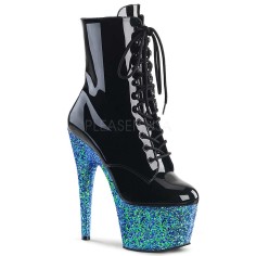 Adore-1020LG - Black Pat Blue Multi Glitter  