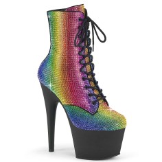 Adore-1020RS - Rainbow Rhinestones Black Matte