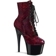 Adore-1020SP - Red Snake Print Pat Black  