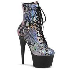 Adore-1020SP - Silver Hologram Snake Print Black Matte  