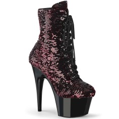 Adore-1020SQ - Black Red Flip Sequins  