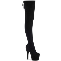 Adore-3008 - Black Stretch Faux Suede  