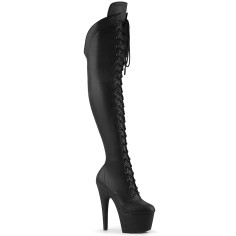 Adore-3014 - Black Stretch Faux Leather Matte