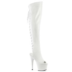 Adore-3019 - White Faux Leather Matte