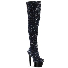 Adore-3020 - Black Multicolor Sequins  