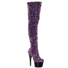 Adore-3020 - Purple Multi Sequins Black  