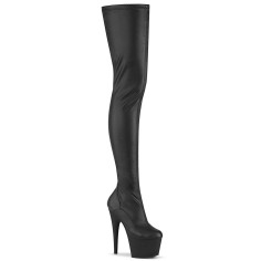 Adore-4000 - Black Stretch Faux Leather Matte
