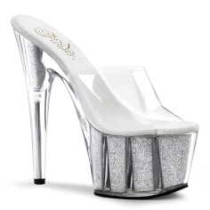 Adore-701G - Clear/Silver Glitter