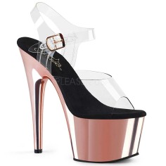 Adore-708 - Clear Rose Gold Chrome  