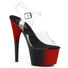 Adore-708BR - Clear Red Black  