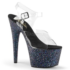 ADORE-708LG - Clear Black Holo Glitter