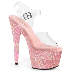 Adore-708LG - Clear Pink Glitter  