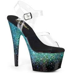 Adore-708SS - Clear Black Turquoise Multi Glitter