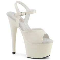 Adore-709 - Off White Faux Leather Matte