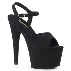 Adore-709FS - Black Faux Suede  