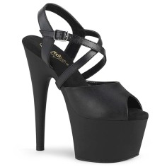 Adore-724 - Black Faux Leather Matte  
