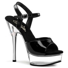 Allure-609 - Black Patent/Clear