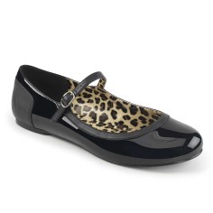 Anna-02 - Black Faux Leather