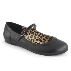 ANNA-02 - Black Faux Leather