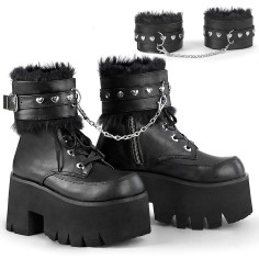 Ashes-57 - Black Vegan Leather  