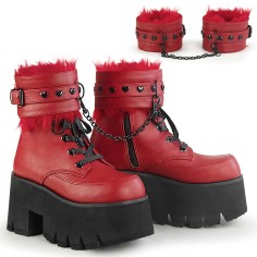 Ashes-57 - Red Vegan Leather  