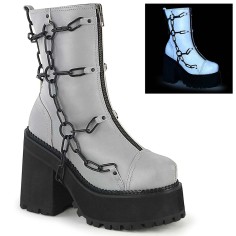 Assault-66 - Gray Reflective Vegan Leather  