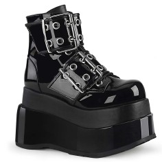 Bear-104 - Black Patent Vegan Leather