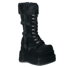 Demonia Bear-202 - Black Veggie Suede