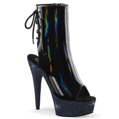 Bejeweled-1018DM-6 - Black Hologram Patent Midnight