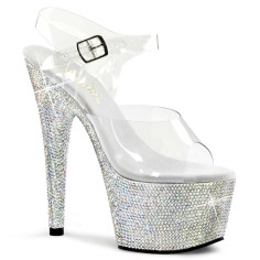 Bejeweled-708Dm - Clear/Silver Multi Rhinestones