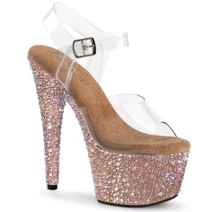 Bejeweled-708MS - Clear Rose Gold Multi