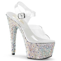 BEJEWELED-708MS - Clear Silver Multi Rhinestones
