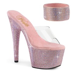 Bejeweled-712RS - Clear Pink Rhinestones