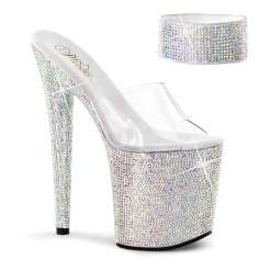 Bejeweled-812RS - Clear/Silver Multicolor Rhinestone