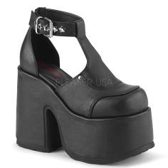 Camel-103 - Black Vegan Leather  