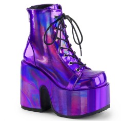 Camel-203 - Purple Hologram Vegan Leather  