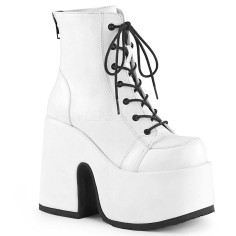 Camel-203 - White Vegan Leather  
