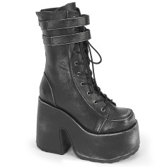 Camel-250 - Black Silver Rub Off Vegan Leather