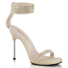 Chic-40 - Tan Faux Leather Rhinestones