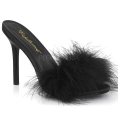 Classique-01F - Black Pu Fur  